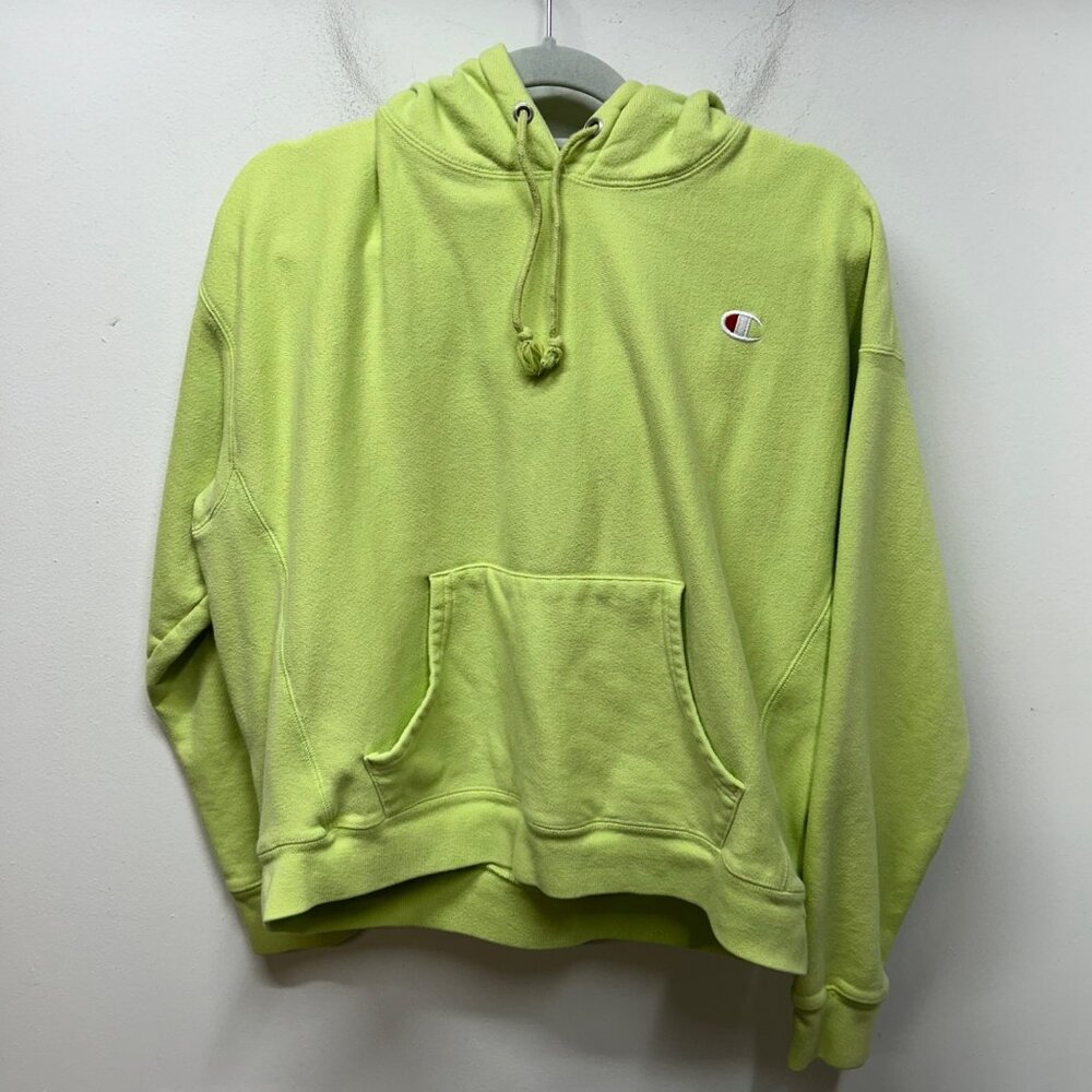 Champion green reverse weave hoodie sweater kangaroo pocket athletic XL - Picture 1 of 8